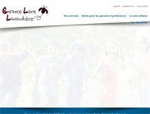 Tablet Screenshot of enfancelibrelanaudiere.ca
